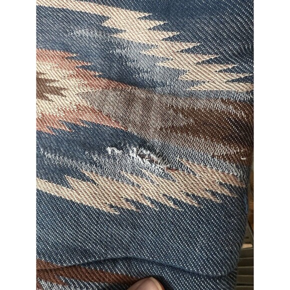 Ariat Ladies Chimayo Blue Aztec Print Shirt Jacket Women's Size XL - Picture 10 of 15